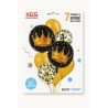 7 Crown Balloons – Black & Gold Royal Birthday Set