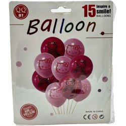15 Pink Cat-Themed Balloons – Cute Party Set