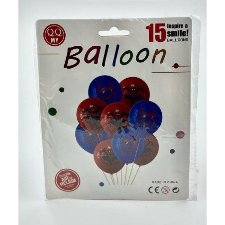 15 Ballons Super-Héros Rouge & Bleu – Spécial Anniversaire Enfant