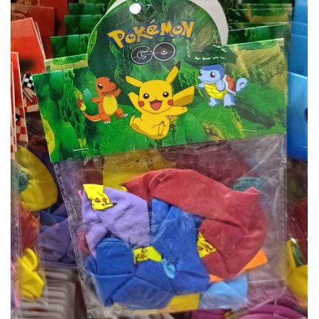 10 Ballons Multicolores – Thème PIKACHO