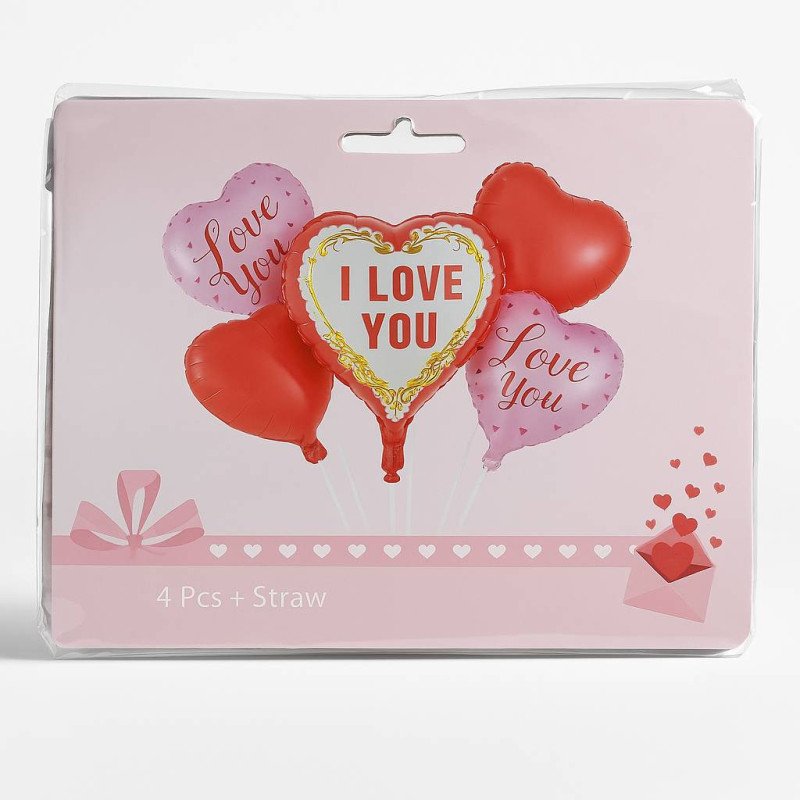 Ballons "I Love You" - Lot de 5