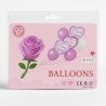 "Purple Love & Rose" Balloons – Set of 9