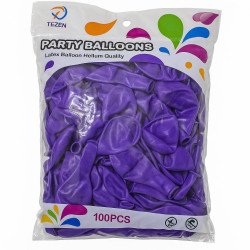 Purple Latex Balloons – Pack of 100