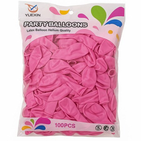Pink Latex Balloons – Pack of 100