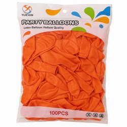 Ballons Orange Latex - Lot de 100