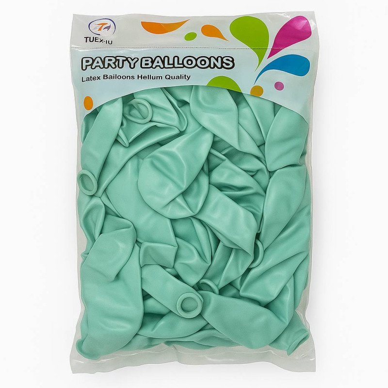 Mint Green Latex Balloons – Pack of 100