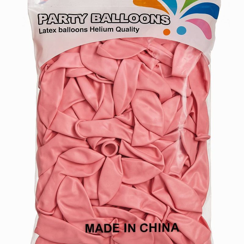 Rose Pink Latex Balloons – Pack of 100