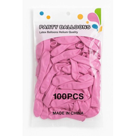 Ballons Rose Clair Latex - Lot de 100