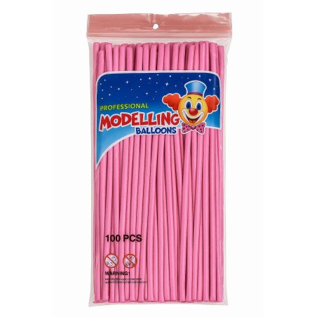 Pink Modelling Balloons – Pack of 100