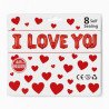 8 Ballons lettres rouges "I LOVE YOU"