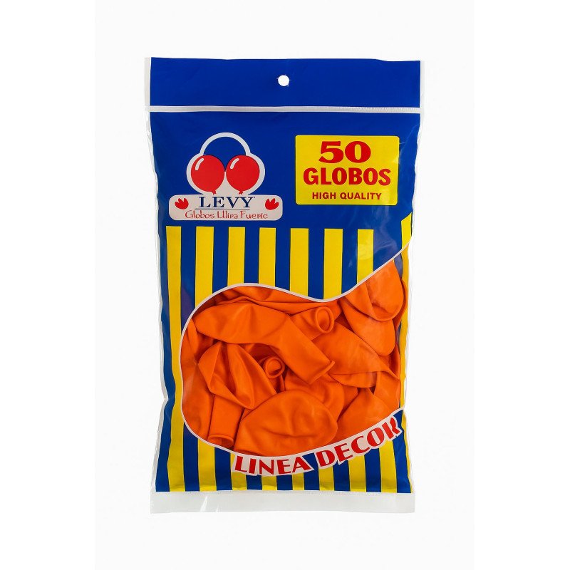 50 Ballons Orange en Latex
