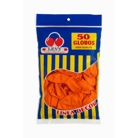 50 Ballons Orange en Latex