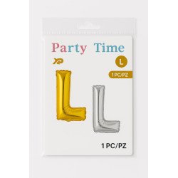 Ballon Lettrage 'L' - Or et Argent