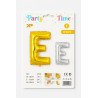 Letter 'E' Balloon - Gold and Silver