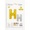 Letter 'H' Balloon - Gold and Silver