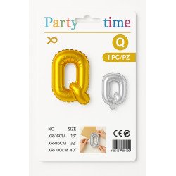 Ballon Lettre Q - Or ou Argent