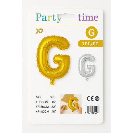 Letter G Balloon - Gold or Silver