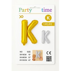 Ballon Lettre K - Or ou Argent