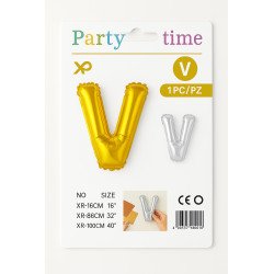 Ballon Lettre V - Or ou Argent