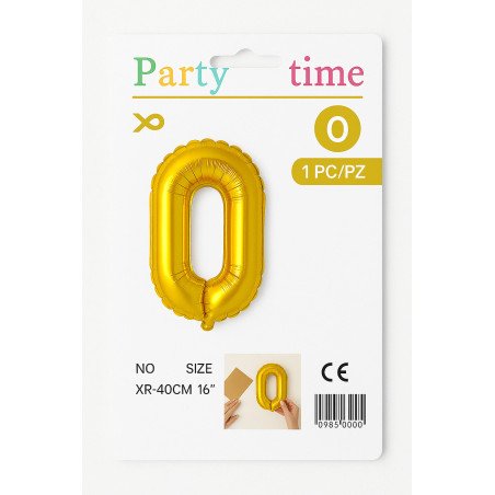 Ballon Chiffre 0 - Argent