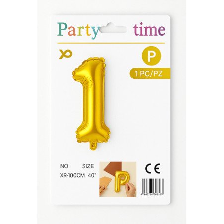 Number 1 Balloon - Gold