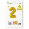 Number 2 Balloon - Gold