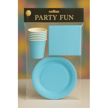 Pack Anniversaire Bleu Clair – 30 pièces