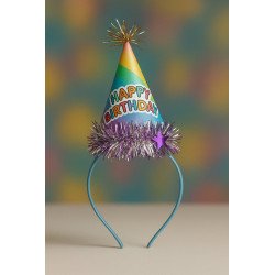 Serre-tête Cône Anniversaire Multicolore