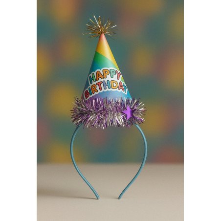 Serre-tête Cône Anniversaire Multicolore