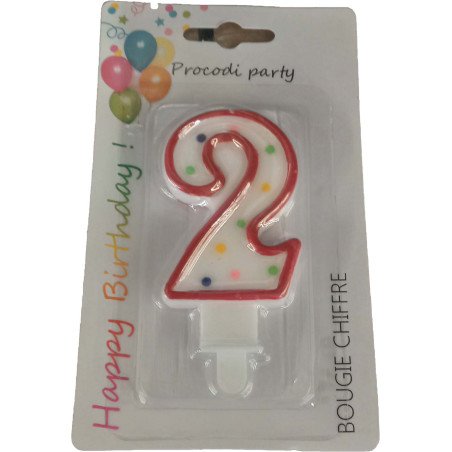 BOUGIE CHIFFRE N  2