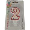 BOUGIE CHIFFRE N  2