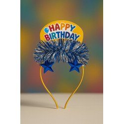 Serre-tête Anniversaire Bleu