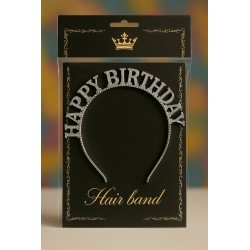 Serre-tête Argenté “HAPPY BIRTHDAY”