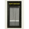 Twisted Silver Long Birthday Candles – Pack of 10