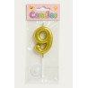 1 Gold Number 9 Candle