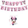 "Happy Birthday" Banner – Pink Minnie Mouse