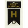 1 “HAPPY BIRTHDAY” Banner – Black & Gold