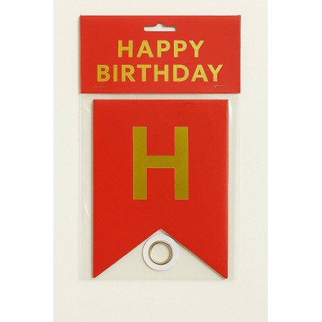 1 “HAPPY BIRTHDAY” Banner – Red & Gold