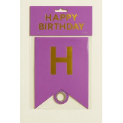 1 “HAPPY BIRTHDAY” Banner – Purple & Gold