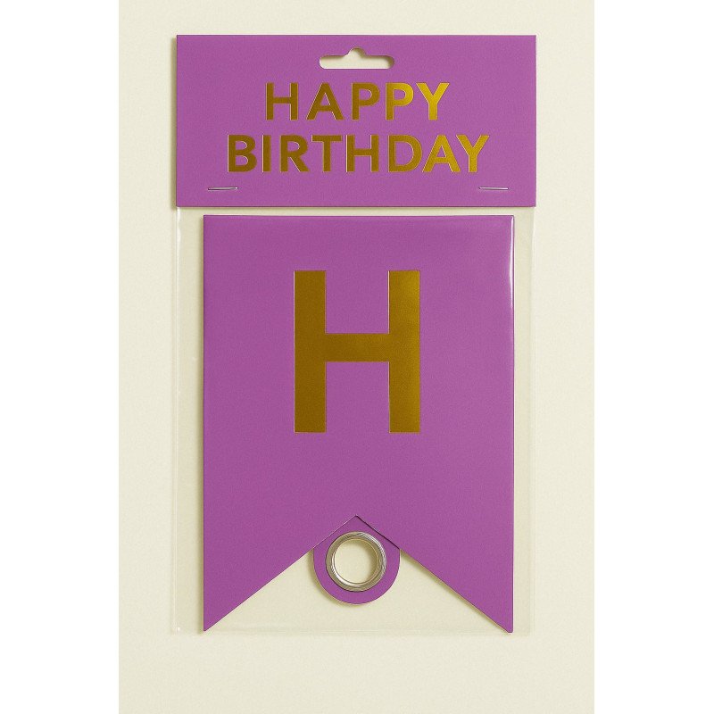 1 “HAPPY BIRTHDAY” Banner – Purple & Gold