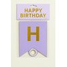 1 Guirlande “HAPPY BIRTHDAY” – Lavande et Doré
