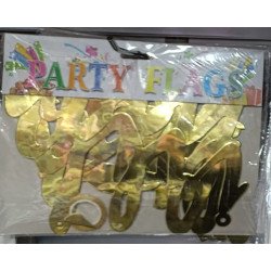 1 Guirlande “HAPPY BIRTHDAY” – Lettres Dorées Holographiques