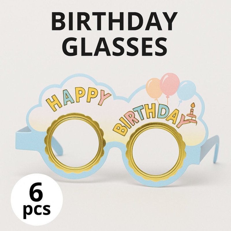 6 Lunettes d’Anniversaire “HAPPY BIRTHDAY”