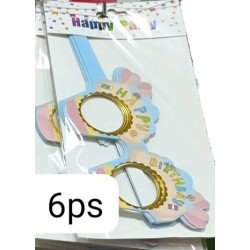 6 Lunettes d’Anniversaire “HAPPY BIRTHDAY”