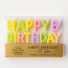 “HAPPY BIRTHDAY” Letter Candles – Pastel Colors