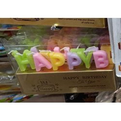 Bougies Lettres “HAPPY BIRTHDAY” – Couleurs Pastel