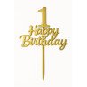 Cake Topper Doré Métallisé – Chiffres 0 à 9 “Happy Birthday”