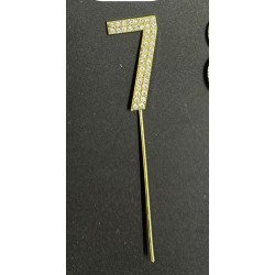 Cake Topper Chiffres Strass Doré – de 0 à 9