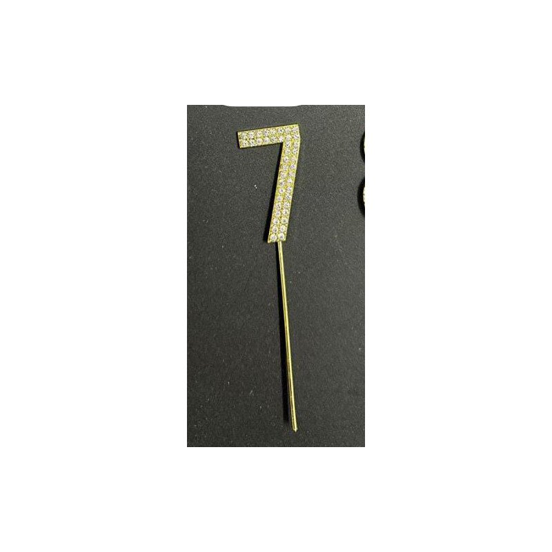 Cake Topper Chiffres Strass Doré – de 0 à 9