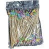 100  Piques Apéritifs en Bois avec Mini Cubes Multicolores – 12 cm